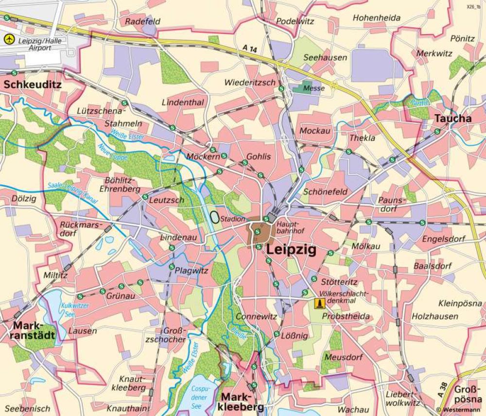 Bild der Karte Leipzig - Siedlungsentwicklung - 2018 - Sachsen - Sachsen - Bevölkerung