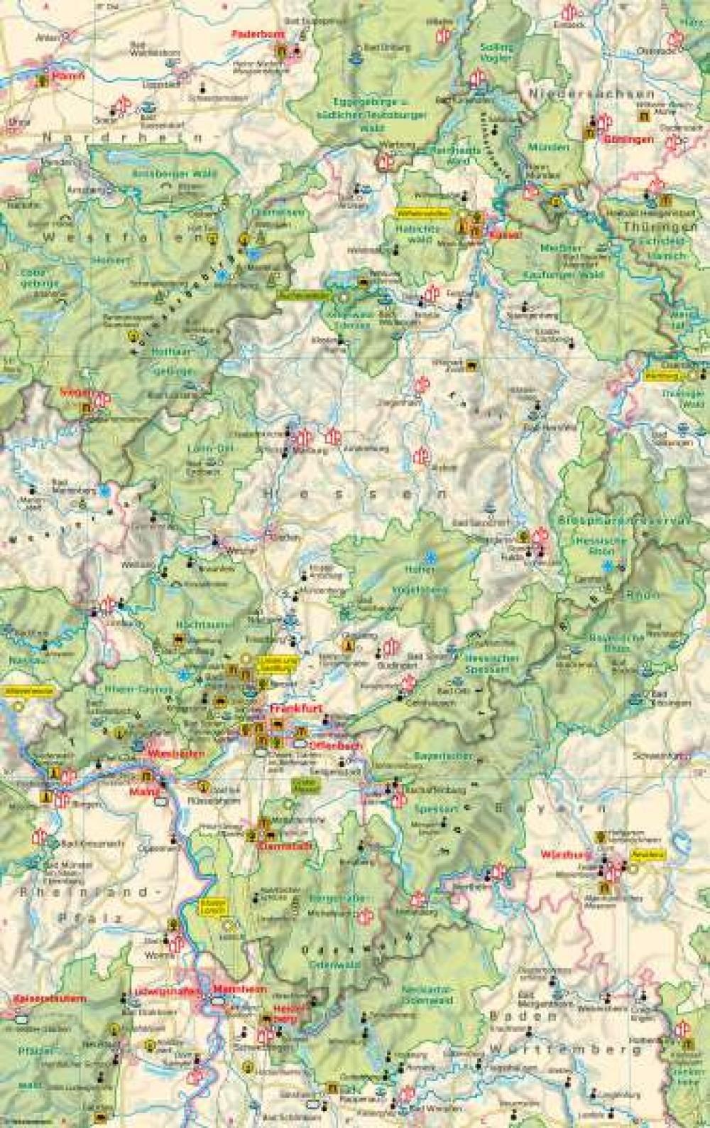 Bild der Karte Hessen - Tourismus und Naturschutz - Hessen - Hessen - Tourismus und Naturschutz
