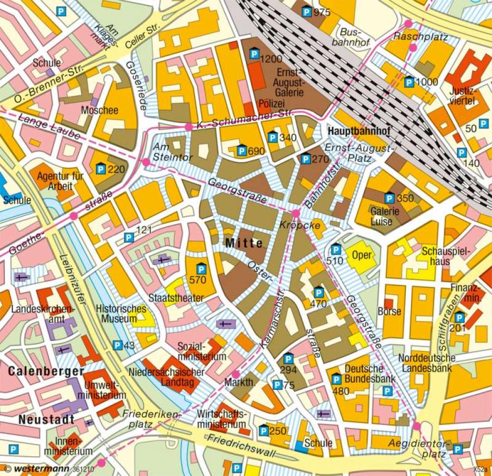 Bild der Karte Hannover - Einkaufs- und Dienstleistungszentrum - Deutschland - Region Hannover