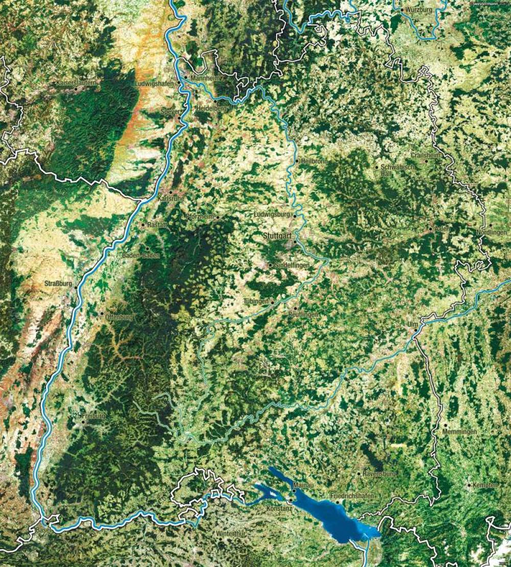 Baden Württemberg Satellitenbild 978 3 14 100852 4 9 3 1 Diercke 2023 0321
