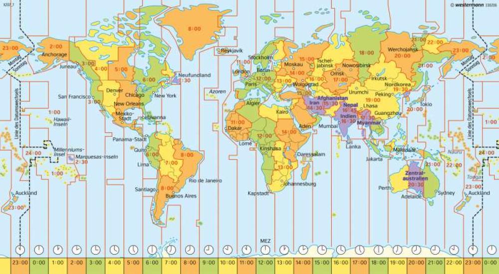 Bild der Karte Erde - Zeitzonen - Erde - Erde - Tourismus