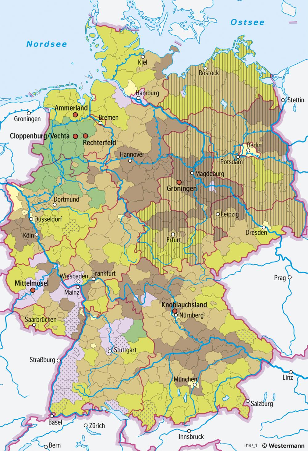 Bild der Karte Deutschland - Landwirtschaftliche Betriebssysteme - Deutschland - Landwirtschaftliche Betriebe