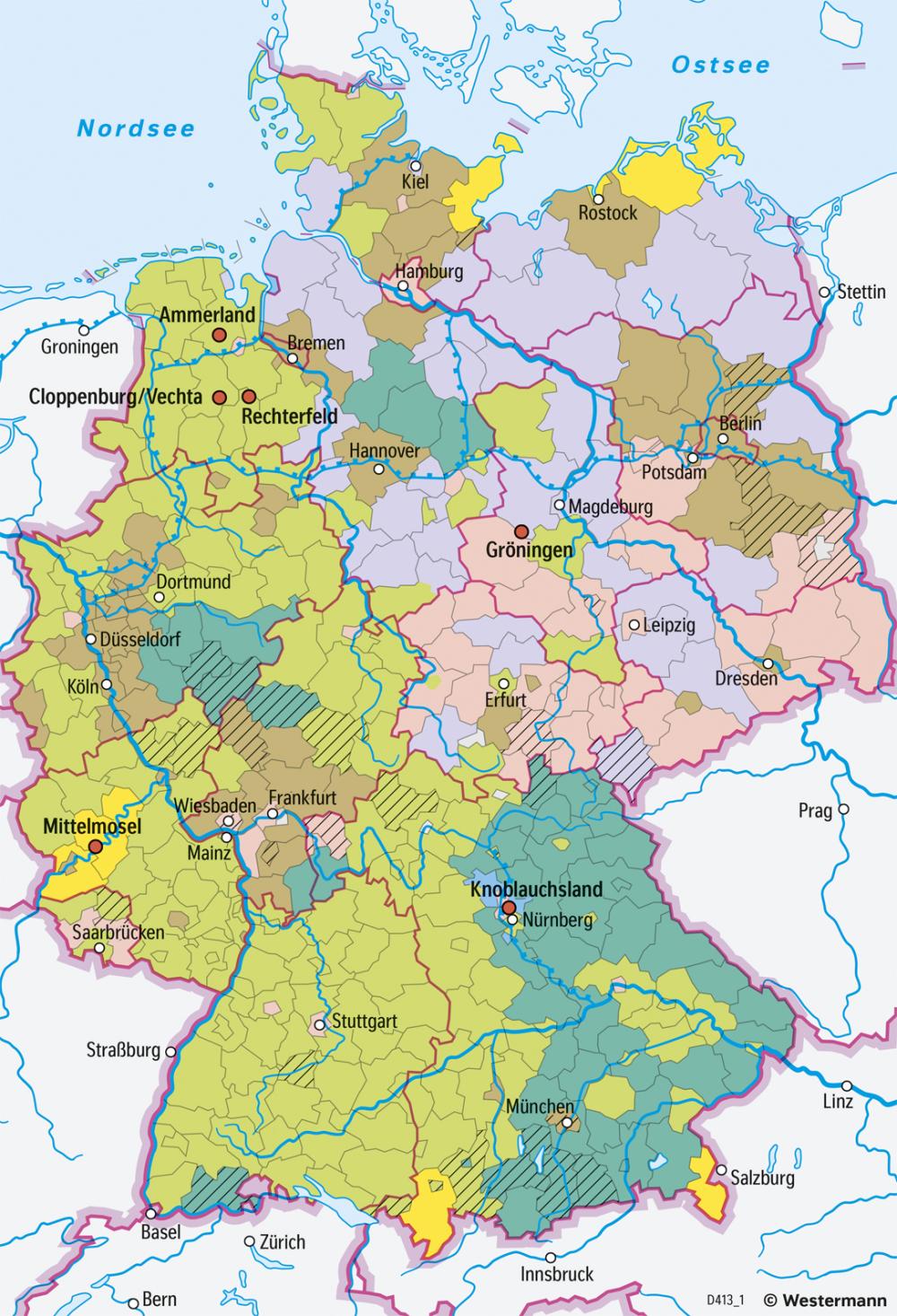 Bild der Karte Deutschland - Zusätzliche Einkommensquellen in der Landwirtschaft - Deutschland - Landwirtschaftliche Betriebe