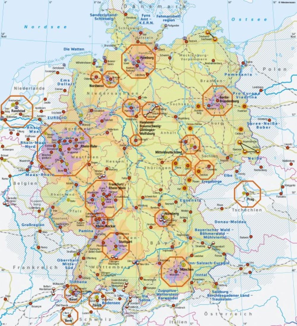 Bild der Karte Deutschland - Raumordnung (Übersicht) - Deutschland - Raumordnung und Raumentwicklung