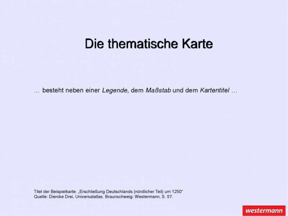 Die thematische Karte
